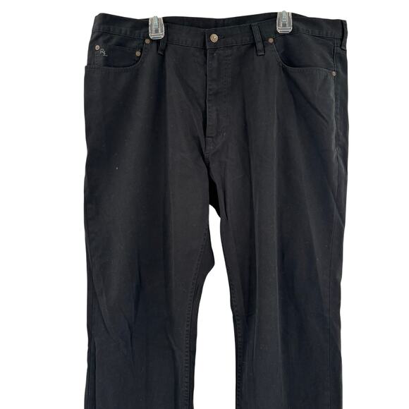 Polo Ralph Lauren 44B x32 Black 5 Pocket Design Jeans - Picture 5 of 7